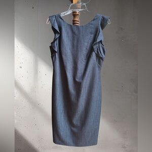 Calvin Klein Ladies Elegant Sheath Dress Dark Blue/Charcoal Size 8